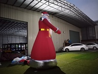 L'événement extérieur a mené la décoration gonflable éclairée de Christmasc annonçant le père noël gonflable à vendre