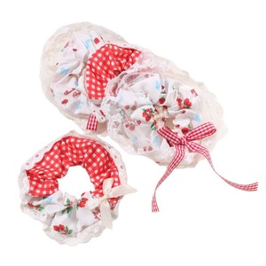 Doux nœud dentelle chouchou Style pastoral haut de gamme grand <span class=keywords><strong>chignon</strong></span> cheveux cravate pour enfants pour fraise fille - Product Image 5