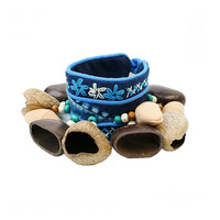 Natural Nut Shell Bracelets Percussion Accessories Musical Therapy Instruments Bell Waist Foot Chains for Yoga Zen Meditation