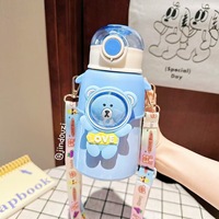 Bouteille isotherme en acier inoxydable 316 pour enfants, avec lanière poupée, grande capacité, à porter en bandoulière, pour garçons et filles