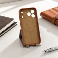 Étui de téléphone en cuir véritable pour iPhone 18 17 16 Pro Max, protection intégrale de l'appareil photo, personnalisation DIY, protection de l'objectif