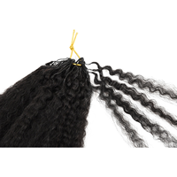 Prêt à expédier : Cheveux humains pour tresses au crochet, type Miracle Knots, bouclés birmanes, effet plume, pré-bouclés, en promotion