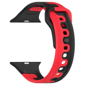 Neuankömmling Soft Silicone Sport Atmungsaktives Armband Ersatz armband für iWatch SE Serie Fashion Watch Band