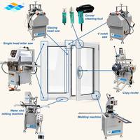 Ensemble complet à faible coût pour fabrication fenêtres et de portes en PVC UPVC: soudage nettoyage angles, découpe et fraisage