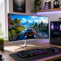 Moniteur de jeu incurvé IPS 32 pouces 4K UHD 165Hz 1ms sans cadre Contraste 3000:1 Écran incurvé de bureau pour jeux PC