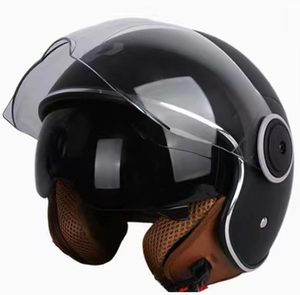 Dot/<span class=keywords><strong>ECE</strong></span> Được Phê Duyệt Mở Mặt Retro 3/4 Xe Máy Mũ Bảo Hiểm Cho Người Lớn Kép Visors Scooter Casco Cho Nam Giới Phụ Nữ - Product Image 4