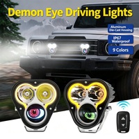 Projecteur LED 30W, Feu de Conduite, Feu de Fendue, Effet Halo Pixel Demon Eye, 6500K, IP67, 10-60V DC, 12V 24V, Faisceau de Travail Off-Road pour Camion