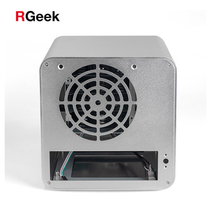 RGeek Biểu Tượng Tùy Chỉnh Phổ Đầy Đủ Nhôm 4 Bay 3.5Inch HDD <span class=keywords><strong>Mini</strong></span> <span class=keywords><strong>ITX</strong></span> PC <span class=keywords><strong>NAS</strong></span> Lưu Trữ Máy Chủ Trường Hợp IPFS Bao Vây - Product Image 5