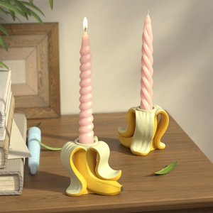 Moule en silicone pour bougie en forme de banane, moule à fruits pour bougie, décoration d'intérieur, moule à bougie parfumée, résine - Product Image 2