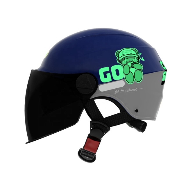 New ABS Motorcycle Crash Helmets Half Face Helmet Free Box Luminous Light All Seasons