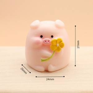 Figura Decorativa para el Hogar, Muñeca, Figura <span class=keywords><strong>de</strong></span> Cerdo Pequeño y Lindo <span class=keywords><strong>de</strong></span> Dibujos Animados para la Consola Central - Product Image 6