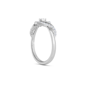 Anillo de Compromiso con Diamante Talla Marquesa Encantador para Mujer, Plata/Oro Amarillo/Oro Rosa, Estilo Lujoso, Brillo Delicado, Elegante - Product Image 3