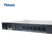Thinuna DAP-0206 Professional 2-In 6-Out Digital Audio Processor 96kHz 32-Bit DSP Speaker Management System with Matrix Routing