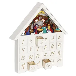 Popular and Exquisite Design Christmas Mysterious Box House Shaped with Exquisite Portraits and Numerous Small Boxes