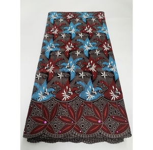 Nouvelle dentelle de marque <span class=keywords><strong>haut</strong></span> de gamme en voile de coton, tissu de dentelle africaine brodé de strass, écologique, de haute qualité, pour robes de mariée pour femmes - Product Image 3