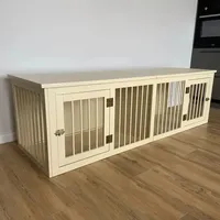 Factory Supply Doppeltür Zwinger hand gefertigte Hunde kiste aus Holz Holz Pet House Möbel