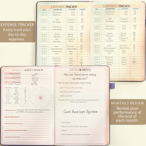 Agenda per il Budget con Monitoraggio delle Spese, Gestore di Fatture Senza Data e Pianificatore Finanziario - Organizer/Agenda A5 per Regali - Product Image 3