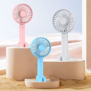 Handheld Mini Portable Usb Rechargeable Small Fan With Long <b>Battery</b> Life Desktop Fan White Black Pink Blue Dc Motor - Product Image 2