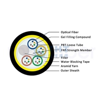 Cable de Red FTTH ADSS de 48 Núcleos, Autoportante para Exteriores, Anti-Roedores, 4, 6, 8, 12, 16, 24, 48, 96, 144 Núcleos, SM Monomodo G652D, FTTX