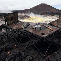 Ensemble de table pliante d'extérieur moderne et légère en acier au carbone, table de pique-nique, chaise de camping, utilisation au stade, durable en extérieur