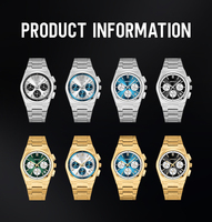 Montre à quartz haut de gamme sophistiquée, étanche 30m, bracelet en acier, lumineuse, pour le quotidien et le bureau
