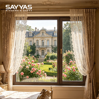 Fenêtre balistique architecturale de luxe Sayyas TS135 avec cadre en noyer noir et armure en acier inoxydable dissimulée pour projets haut de gamme