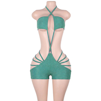 Shorts de danse exotiques, Bodys Lurex scintillants, Sous-vêtements de pole dance à bandes, Costumes de scène brillants pour festivals et raves