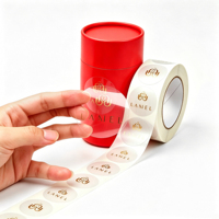 Étiquettes rondes adhésives personnalisées en feuille d'or, estampage à chaud, autocollants imperméables pour le branding des flacons de cosmétiques et de parfums