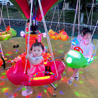Équipement de parc d'attractions commercial, 8 places, musique, équipement de terrain de jeux pour enfants, manège, mini carrousel pour enfants