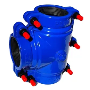 DN20mm-DN630mm HDPE PE PPR PVC pipe tee Patcher repair clamps pipelines mending Repair device Ductile Iron fitting