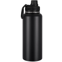 Thermos isotherme en acier inoxydable de 32 oz, garde au chaud, portable, tasse à main, grande capacité, bouteille d'eau pour sports de plein air, petite taille