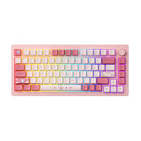 Teclado Akko MonsGeek M1W V2 de 82 Teclas, 75%, Tri-Modo, Aluminio, Gasket, Hot Swappable, RGB, 6000mAh, con Perilla, para Juegos de PC