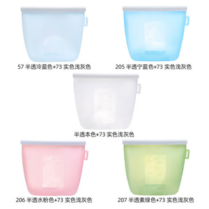 Food <b>Storage</b> Bags 500ML 1000ML 1500ML Silicone <b>Microwave</b> Safe Rolled Design For Kitchen Use - Product Image 5