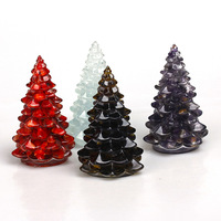 Mini sapin de Noël en résine synthétique pour la décoration de la maison, ornement de bureau de Noël dans un ensemble décoratif de style Instagram