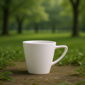 Tazza in Ceramica Bianca Pura 18 Cl 7 Cm di Altezza per Caffè e Tè - Product Image 3