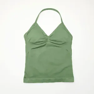 NCLAGEN Longline Strappy <strong>Top</strong> Sports Yoga <strong>Vest</strong> Women's Fitness Tank <strong>Top</strong> Gym Beautiful Open Back Bra Running Workout Halter - Product Image 5
