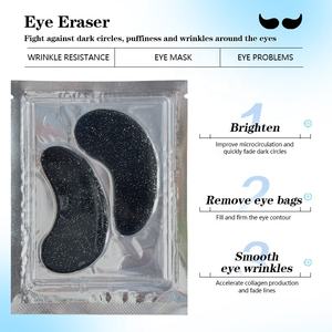 Masque pour les yeux en hydrogel au collagène et paillettes <span class=keywords><strong>noires</strong></span>, <span class=keywords><strong>anti</strong></span>-<span class=keywords><strong>cernes</strong></span>, <span class=keywords><strong>anti</strong></span>-poches, vitamine C, algues, acide hyaluronique, végétalien, OEM - Product Image 3