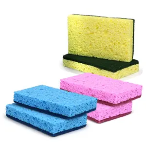 Di alta qualità piatto di lavaggio scrub pad eco-friendly macchia spugna heavy duty pulizia spugna