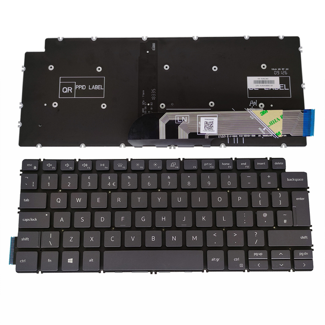 UK Backlit Keyboard for DELL Inspiron 7490 7491 5390 5498 7391 P114G 14-3410 5401 5490 5491 5406 P126G 3301 P120G 5301 Keyboard