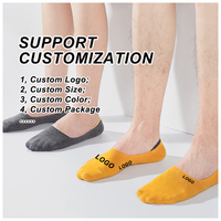 Coupe basse botte courte cheville pas de spectacle Sneaker livraison directe doublure unisexe Invisible anti-dérapant mince confortable mocassins hommes chaussettes en bambou