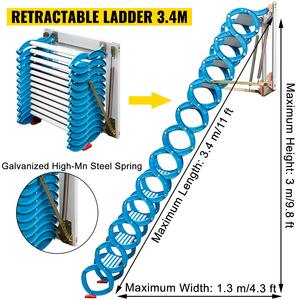 Échelle de <span class=keywords><strong>grenier</strong></span> électrique avec télécommande, échelle de <span class=keywords><strong>grenier</strong></span> pliante en aluminium robuste, escalier rétractable automatique pour charge de 330 lb - Product Image 2