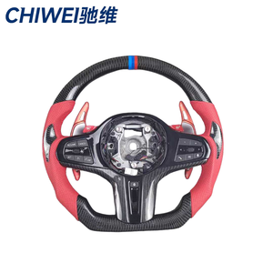 Para M3/M4/M5 G30 G20 G01 G02 G05 G06 G07 X3 X4 X5 X6 cuero deportivo y volante de fibra de carbono (3,<span class=keywords><strong>5</strong></span>/4,0 KG) - Product Image 4