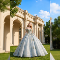 Robe de soirée longue, moderne, grande taille, avec cristaux et paillettes, dos lacé, robes de Quinceanera naturelles, vestidos de 15 anos