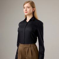 Hersteller OEM Maßgeschneiderte Langarm-Hemden mit Französischen Manschetten, Doppelmanschetten, Kontrastmanschetten, Slim Fit Formelle Hemden für Damen