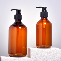 Bouteille d'émulsion écologique de 250ml Bouteille d'huile capillaire de 100ml Bouteille cosmétique en plastique transparent pour animaux de compagnie de 500ml avec pompe à lotion