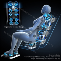 Fauteuil de massage ergonomique pour seniors avec assistant vocal IA à raccourcis vocal et rail linéaire mural de 12 cm