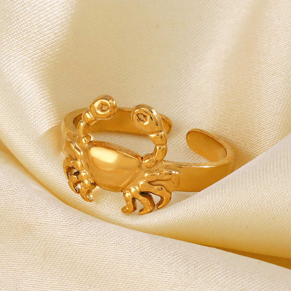 18K Gold Plated Crab Rings - Stylish & Durable Jewelry