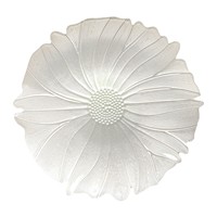 Offre Spéciale 13 pouces forme florale Design verre chargeur assiettes mariage verre chargeur assiettes pour décoration de Table