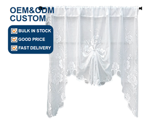 Tenda a Farfalla in Pizzo, Tenda Corta Semitrasparente in Maglia, Tenda Multicolore per <span class=keywords><strong>Cucina</strong></span> e Caffetteria, per Decorazione Finestre Piccole - Product Image 1