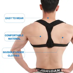 Корректор осанки для мужчин и женщин, опора для верхней части спины, опора для ключиц, поддержка плеч и шеи, регулируемый выпрямитель для спины